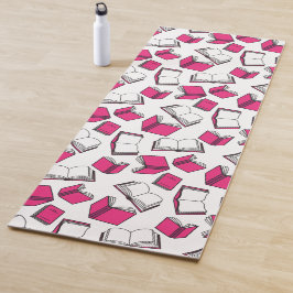 Esterilla De Yoga Lector de libros bibliotecarios Pink White