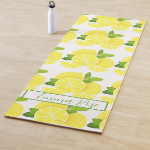 Esterilla De Yoga Lemon lemons lonchas de limón personalización trop