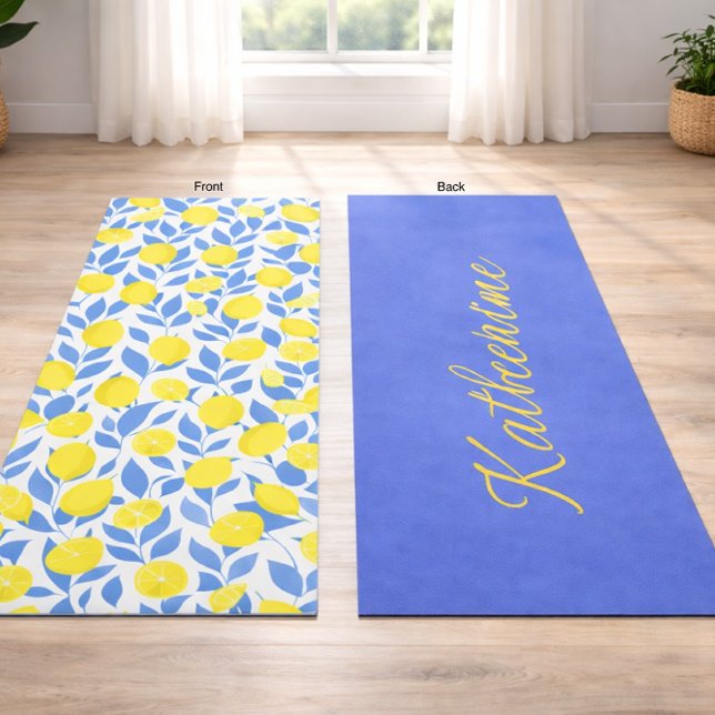 Esterilla De Yoga Lemons Blue Mediterranean (Subido por el creador)