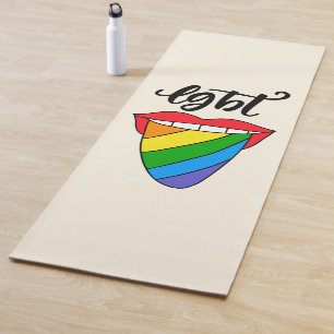 Esterilla De Yoga Lengua arcoiris LGBT