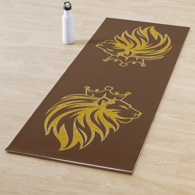 Esterilla De Yoga León con corona - Estilo de oro 2 (In situ)