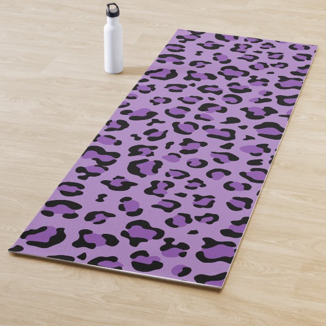 Esterilla De Yoga Leopard Print, Leopard Spots, Purple Leopard (In situ)