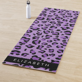 Esterilla De Yoga Leopard Print, Spots, Purple Leopard, tu nombre