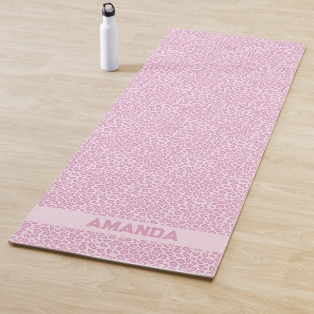 Esterilla De Yoga Leopardo rosa de Moda personalizada (In situ)