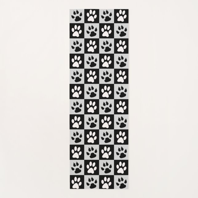 Esterilla De Yoga Leyes y patas blancas negras (Anverso)