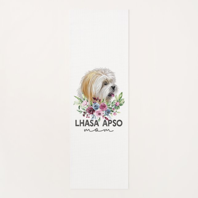 Esterilla De Yoga Lhasa Apso Shirt Gifts Dog Mom (Anverso)