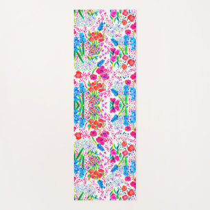 Esterilla De Yoga Libreta de cheques con patrón de flores de acuarel