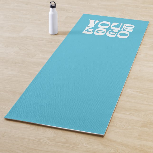 Esterilla De Yoga Light Teal Custom Logo Promotional Business (In situ)
