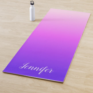 Esterilla De Yoga Lila personalizado rosa claro y caliente Ombre