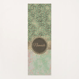 Esterilla De Yoga Lime Green Marble Purpurinoso Leopardo