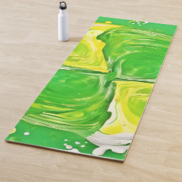 Esterilla De Yoga Lime Green Spiral