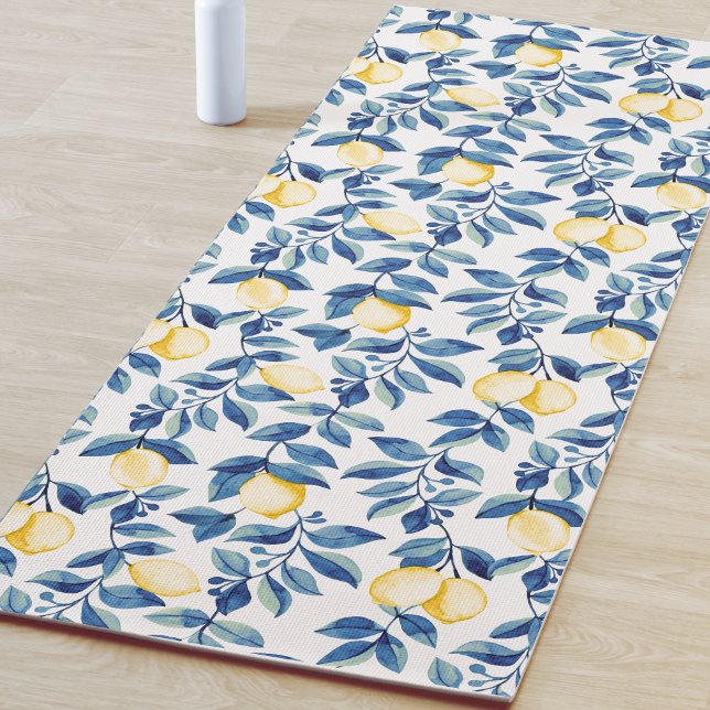 Esterilla De Yoga Limón de Acuarela Azul (Subido por el creador)