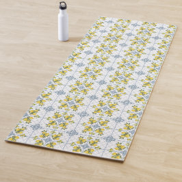 Esterilla De Yoga Limón de País Francés con Acuarela Azul