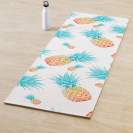 Esterilla De Yoga Lindo acuarela Trópico Fruto Pineapple Patrón