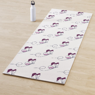 Esterilla De Yoga Lineart butterfly purple 