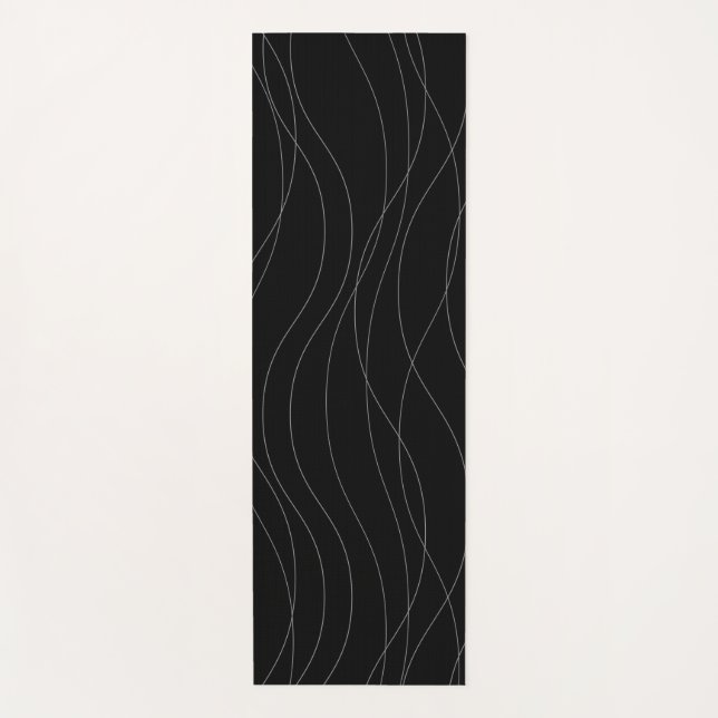 Esterilla De Yoga Líneas gráficas onduladas modernas, sencillas, mod (Anverso)