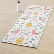 Llamas gatos Alapaca Animales Verdes Boho