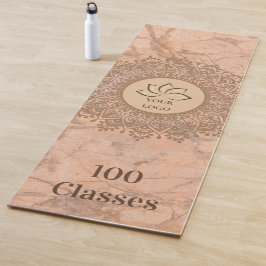 Esterilla De Yoga Logo de Rubor de Henna Mandala Marble Bonito