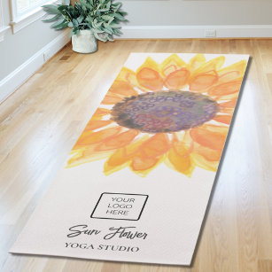 Esterilla De Yoga Logotipo cuadrado Yoga Studio Sunflower
