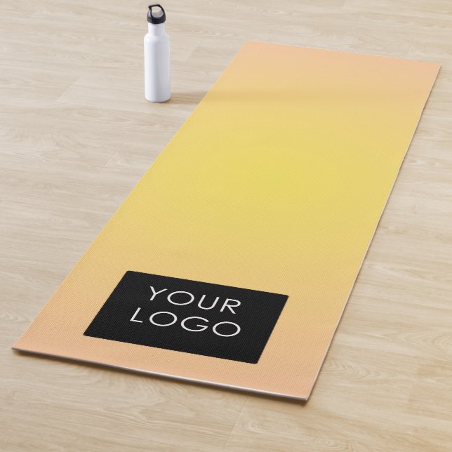 Esterilla De Yoga Logotipo de gradiente amarillo del Naranja Pastel  (In situ)