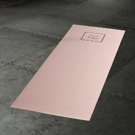 Esterilla De Yoga Logotipo de la empresa rosa de oro metálico