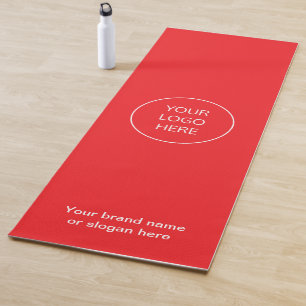 Esterilla De Yoga Logotipo de negocio Brillante Yoga Rojo