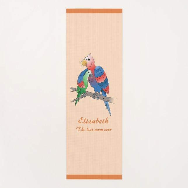 Esterilla De Yoga Loros del Día de la Madre (Anverso)