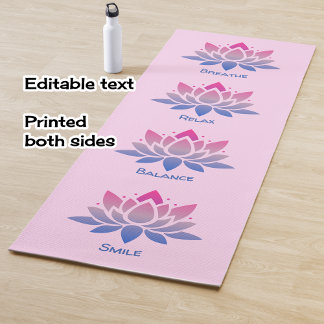 Esterilla De Yoga Lotus flower pink double sided