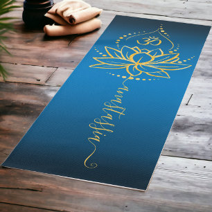 Esterilla De Yoga Lotus y Om personalizado: Minimalista nombre perso