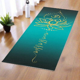 Esterilla De Yoga Lotus y Om personalizado: Minimalista nombre perso