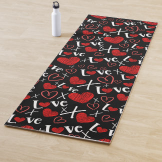 Esterilla De Yoga Love and hearts seamless pattern 
