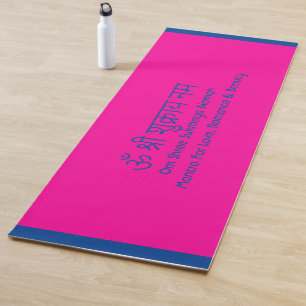 Esterilla De Yoga Love Mantra Sanskrit Pink Yoga Matt