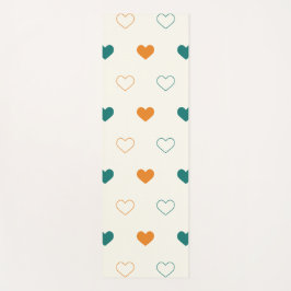 Esterilla De Yoga Lovely hearts / green orange cream