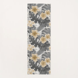 Esterilla De Yoga Luana acuarela Flora Gris Tropical Reversible