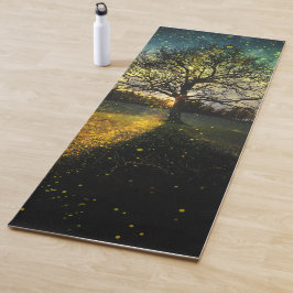 Esterilla De Yoga Luciérnagas mágicas paisaje de ensueño