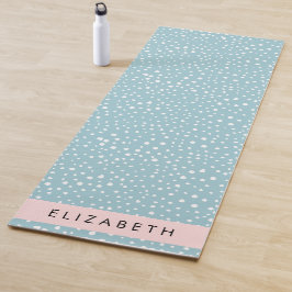Esterilla De Yoga Lugares dálmatas azules, puntos dálmatas, tu nombr