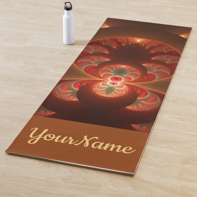 Esterilla De Yoga Luminoso abstracto moderno naranja rojo nombre fra (In situ)