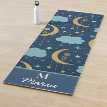 Luna Boho Dorada Con Nubes Monogramadas