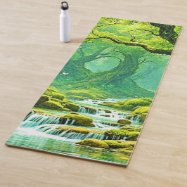 Esterilla De Yoga Lush Jungle Waterfall Bliss