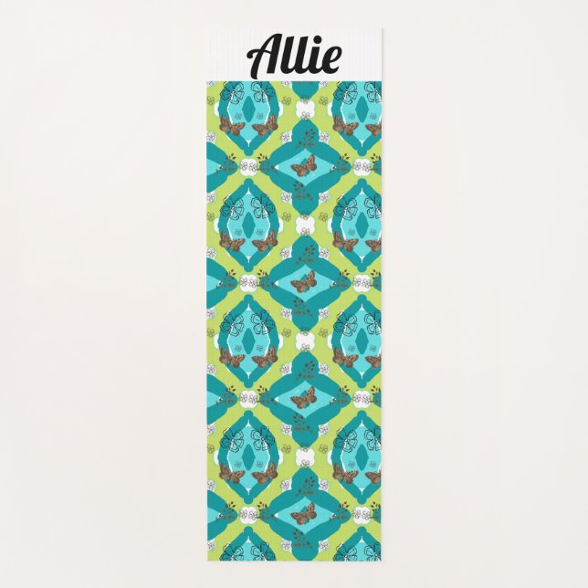 Esterilla De Yoga Luxe green garden art (Anverso)