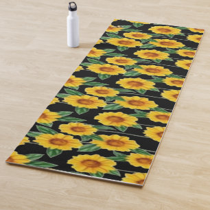 Esterilla De Yoga Luz de girasol sacudida por el sol - Floral sin fo