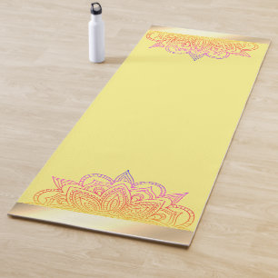 Esterilla De Yoga Luz soleada y alegre amarilla con mandala