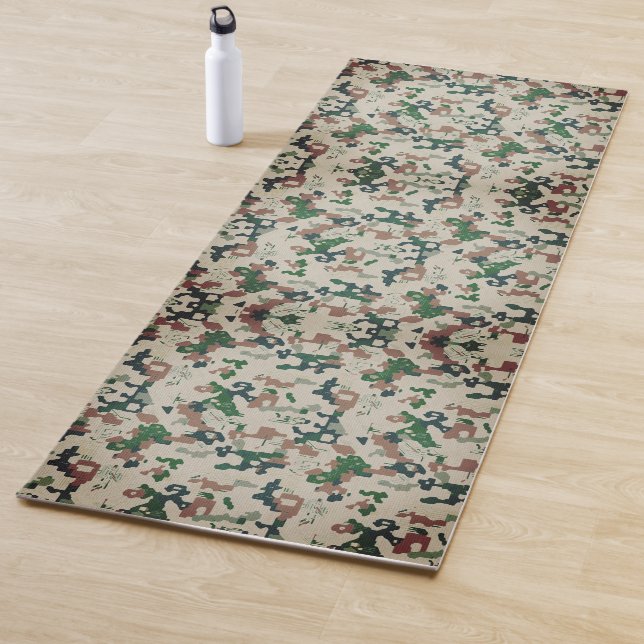 Esterilla De Yoga Madera de píxel de tierra  (In situ)