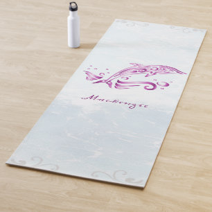 Esterilla De Yoga Magenta delfín yoga personalizado