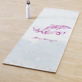 Esterilla De Yoga Magenta delfín yoga personalizado