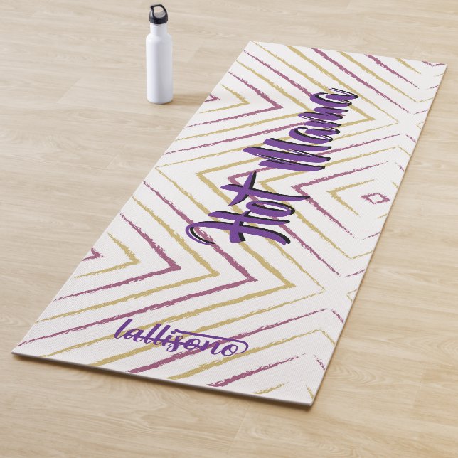 Esterilla De Yoga Magical pink background name Personalized  (In situ)