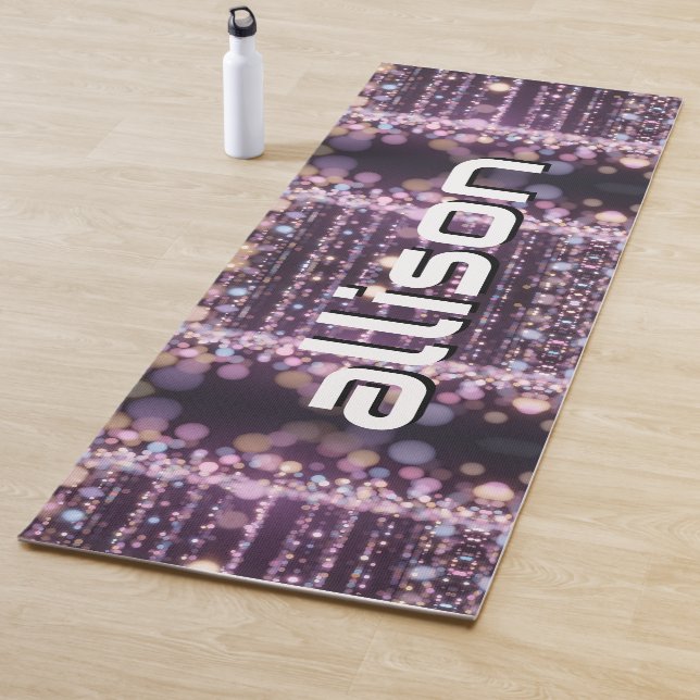 Esterilla De Yoga Magical pink background name Personalized  (In situ)