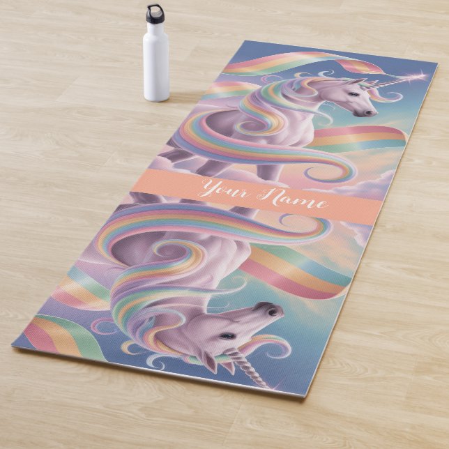 Esterilla De Yoga Magical Rainbow Unicorn name Personalized (In situ)