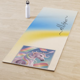 Esterilla De Yoga Magical Rainbow Unicorn name Personalized 