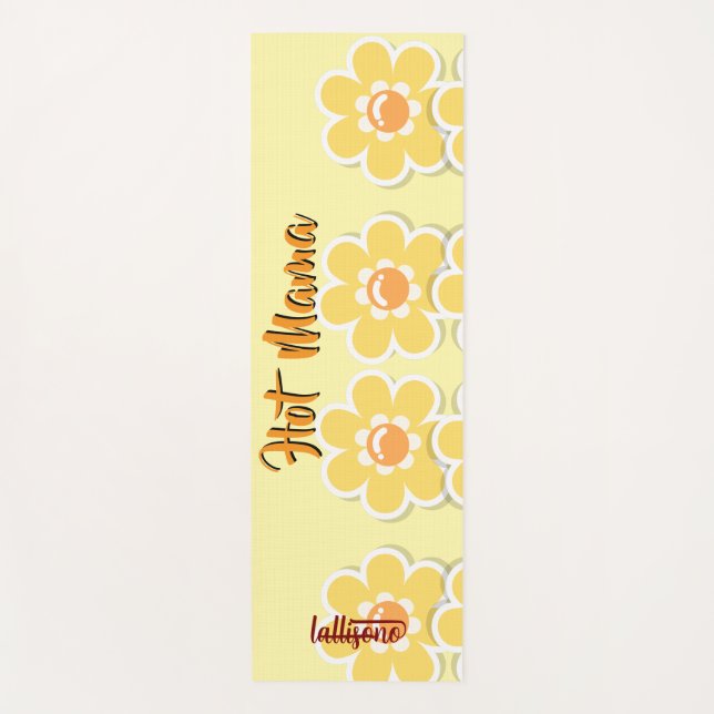 Esterilla De Yoga Magical yellow background name Personalized  (Anverso)